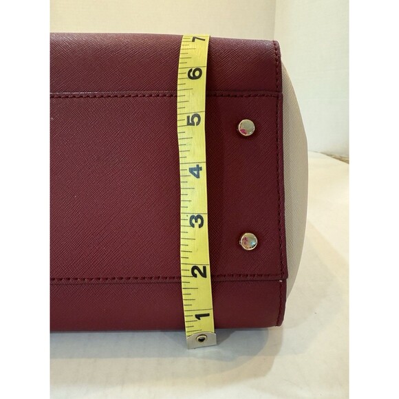 Kate Spade Cedar Street Hayden Satchel Crisp Linen/Merlot W/ Straps MSRP $278 - Picture 8 of 16